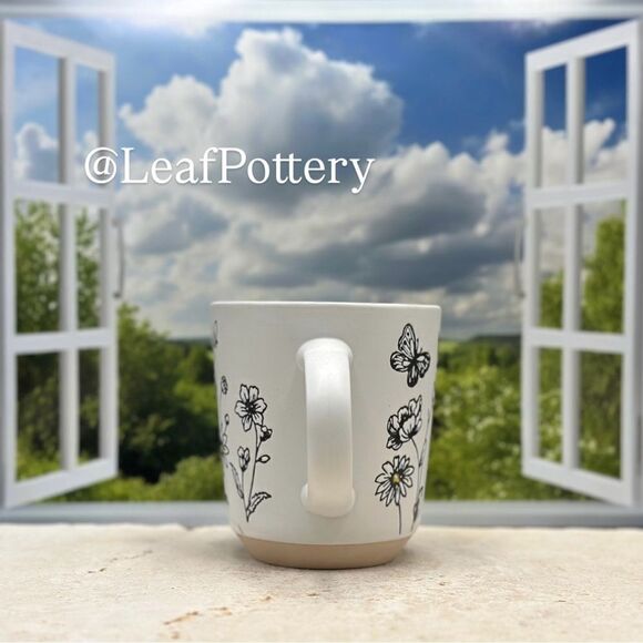 Floral Red Butterfly Ceramic 18oz Mug - Picture 5 of 10